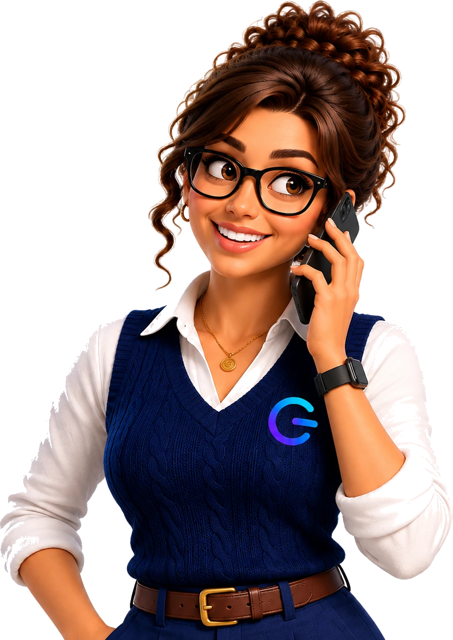Evie from Clean Energy Gurus answering the phone